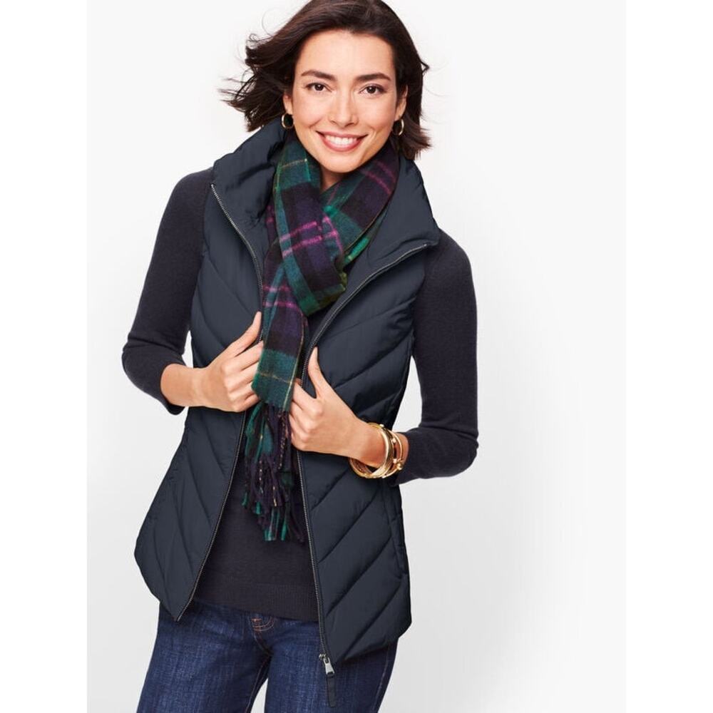 Talbots Down Puffer Vest Women’s Size M Black *EUC